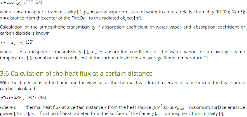 The experiences with the software Jet Fire thermal radiation(图9)